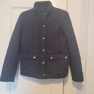 J Crew Quilted Jacket Navy